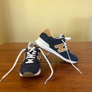 New Balance Blue Jean & Leather  Sneakers